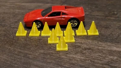 Road Caution Cones Yellow 3d printed. 1/64 scale. 10 items Car not for sale. - Image 1 of 4