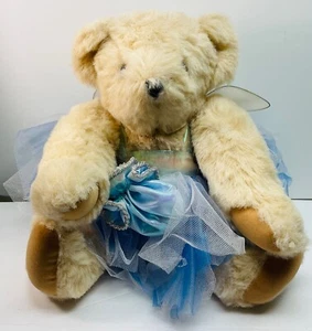 Vermont Teddy Bear Ballerina 15" Bear Jointed Handmade TuTu PurseAngelWings Tan - Picture 1 of 10