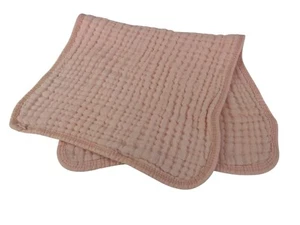 Comfy Cubs Muslin Burp Cloths Large 100% Cotton 19" x 10" Pink - Picture 1 of 5