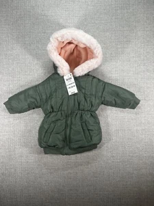 First Impression 0-3 Months Green Girls Jacket Outdoors Winter Classic Hoodie - Bild 1 von 8