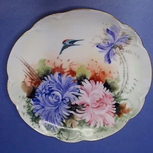 JHR Bavaria Plate Charlotte 9" Vintage Antique Hand Painted Floral Signed Decor - Picture 1 of 12