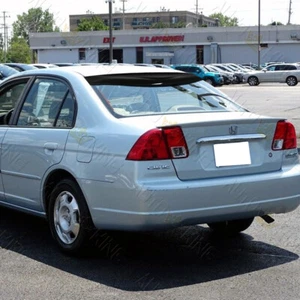 BLACK ABS PLASTIC REAR WINDOW ROOF VISOR SPOILER WING FIT 01-05 HONDA CIVIC 4-DR - Picture 1 of 5