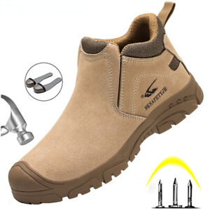 Bottes de sécurité pour hommes anti-écrasement anti-perforation chaussures de travail plates chaussures pour hommes