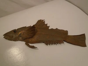 Copper Handmade Fish One of a Kind welded.Wall Decor. 17 1/4" long x 8" tall - Picture 1 of 3