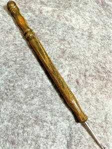 GANCHO DE GANCHILLO HILO MADERA Lignum Vita exótico tallado a mano u elige gancho talla 00-14 - Imagen 1 de 3