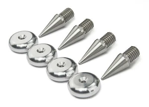 PrecisionGeek - M8 Stainless Steel Speaker Spikes + 20mm Aluminium ROUND Pads - Picture 1 of 2