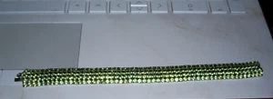 25.50 ctw Peridot Gemstone 7 1/4" Bold Sterling Silver Bracelet - Picture 1 of 3