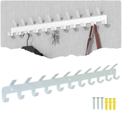 Hakenleiste Garderobenhaken Wandhaken Kleiderhaken Weiss - 5 bis 35 Haken - Bild 1 von 3