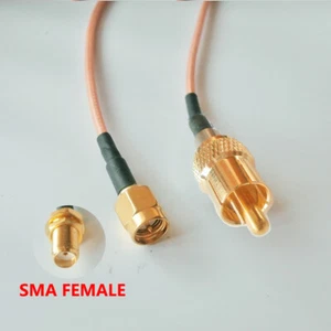 RCA męski na SMA męski wtyczka żeńska RF RG316 RF pigtail koncentryczny kabel 50 ohm - Zdjęcie 1 z 1
