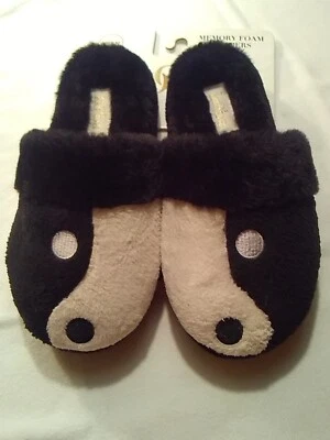 Zapatillas Kooba Diseño Yin Yang Espuma con Memoria Felpa Nuevas con Etiquetas Imitación Peluda Foto 1 de 4