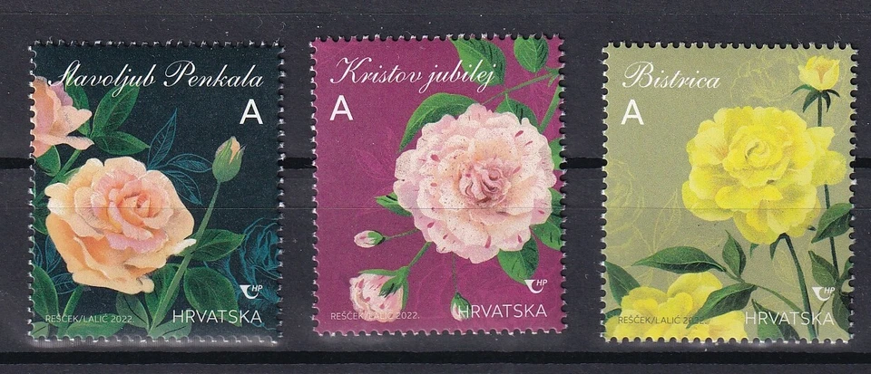  CROATIA,2022,FLORA,PLANTS,ROSES,,,MNH - Image 1 of 1