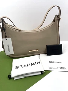 Bolso Cartera de Hombro Brahman Kyrie Brindle Moonstone Cuero Liso Nuevo con Etiquetas - Imagen 1 de 10