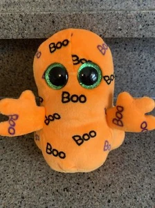 TY Halloween Beanie Boos 8" GHOULIE Orange Ghost Plush Stuffed Toy no hang tag - Picture 1 of 3