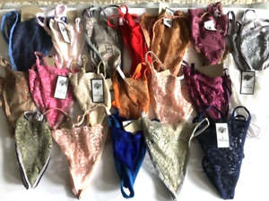 10 pairs of womens g strings lovely colours sexy thongs size 8  brand new