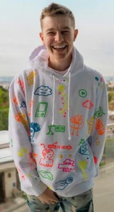 White FaZe Blaze Clan 2018 Game Over Hoodie Sweatshirt Size L SOLD OUT Rare NWT - Picture 1 of 7