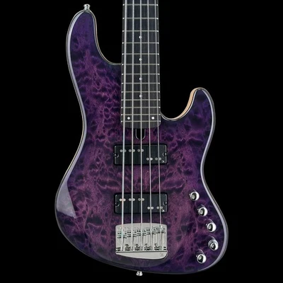 Mayones Jabba Custom 5 - Infinite Purple Gloss - Quilted Maple Top - Jazz Bass - Image 1 of 4