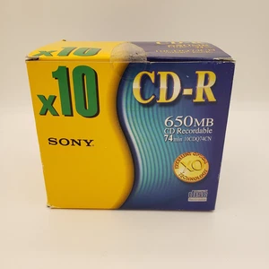 Sony CD-R 650MB 74min 10er Pack Aufbewahrungskoffer Full Size Jewel Cases CDQ-74CN - Bild 1 von 7
