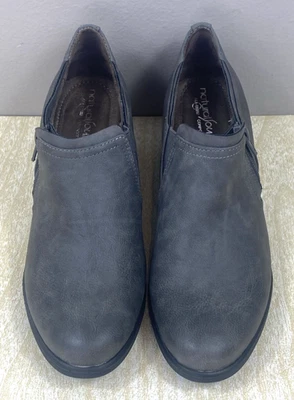 "Botines al tobillo Natural Soul para mujer 8M gris cremallera 2"" tacón estilo años 90 Y2K" Foto 1 de 4