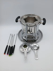 Stainless Steel Fondue Set with Forks and Accessories - Picture 1 of 9