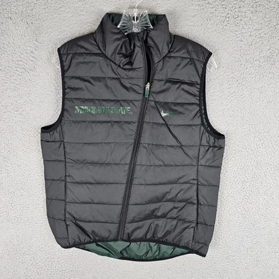 Michigan State Spartans Reversible Puffer Vest Women M Nike NCAA Football Sports - Image 1 of 4