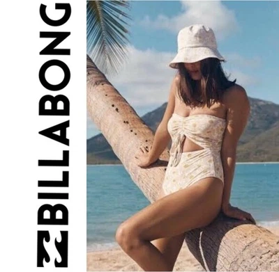 BNWT BILLABONG  DAISY CHAIN SUMMER BANDEAU ONE PIECE SWIMSUIT MEDIUM (10) - Image 1 of 4