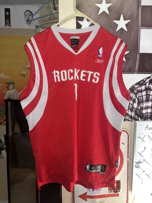 Camiseta deportiva NBA Reebok Houston Rockets Tracy McGrady #1 Swingman talla juvenil XL Foto 1 de 4