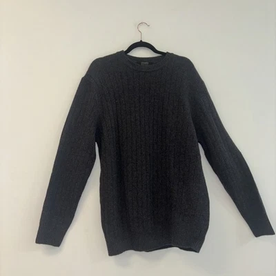 Suéter De Colección Años 90 Talla Lg 100% Lana Giorgiolini Italia Gris Oscuro Y2K Pullover Cálido Foto 1 de 4
