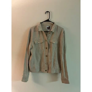 In The Wash 100% Leinen Button Down Top Damen Medium | leichtes neutrales Oberteil - Bild 1 von 4