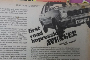 Original PRM 1970 extracted mag article: HILLMAN AVENGER first road impressions - Picture 1 of 1