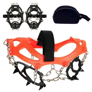 Crampons l??gers 12 pointes id??al pour bottes de randonn??e hiver besoins de tr - Photo 1 sur 14