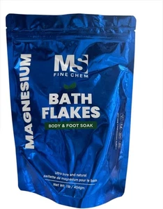 Pure Magnesium Flakes, 1lb| Great for Foot & Body Bath Soaks | Natural...  - Foto 1 di 5