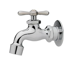 Homewerks 3210-160-CH-B-Z 2.2 GPM Zinc Single Handle Chrome Wall Faucet 1/2 in. - Picture 1 of 1