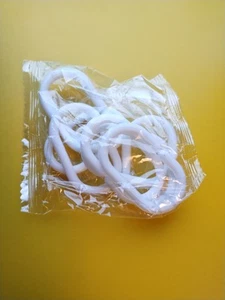 Shower Curtain Rings Plastic Hooks Set of 8 - Picture 1 of 1