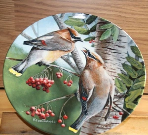 Cedar Waxwing Kevin Daniel 1987 bradex VTG Decorative 86-L6-12.2 5239E - Picture 1 of 3