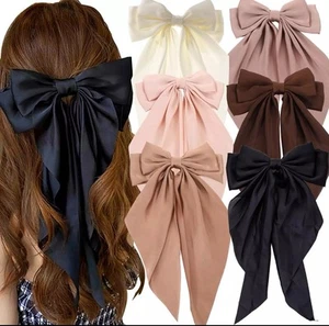 6 PCS Oversized Hair Bows, Big Bows for Girls and Women, Hair Ribbons - Picture 1 of 5