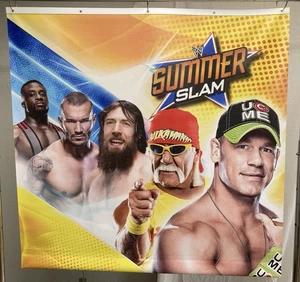 WWE Summer Slam Toys R Us Vinyl Banner Store Display 3ftX3ft Hulk Hogan, Cena, + - Picture 1 of 17