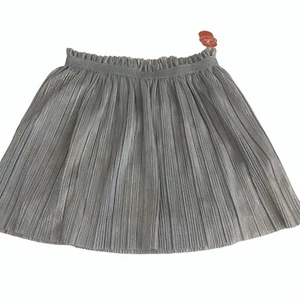 Wonder Nation Girls Gray Elastic Waist Pleated Front Mini Shirt Size XL (14-16) - Picture 1 of 7