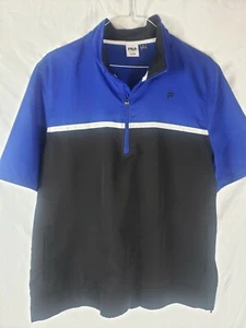 Mens XL FILA SPORT GOLF LIGHT WEIGHT POLO BLUE & BLACK - Picture 1 of 5