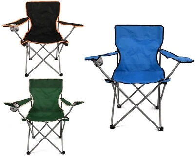 NALU Folding Chairs Beach Outdoor Camping Garden Chair Fishing Seat With Cup Holder