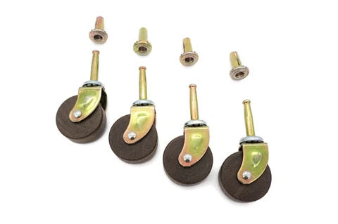 4 Furniture Casters Wood Furniture Casters Ball Bearings Grip Neck Caster 2” Cover