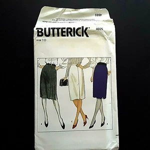 Gonna Butterick 4665 anni 80 taglia 10 NON TAGLIATA Misses orlo diviso cintura pinup ragazza - Foto 1 di 2