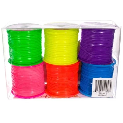 Craft County 6 Pack Rexlace Plastic Crafting Lace for DIY Jewelry Making & More - Image 1 of 3