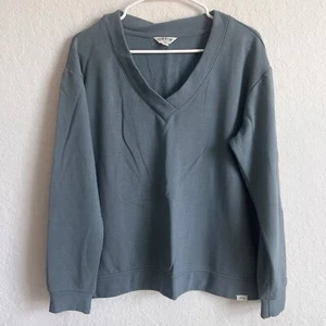 Orvis Women's V-Neck Dropped Shoulders Sweatshirt Size Medium  - Picture 1 of 8