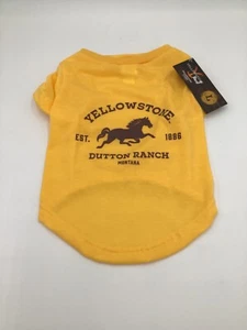 Yellowstone Yellow Dutton Ranch Dog Graphic T-Shirt  Sz L - Picture 1 of 4