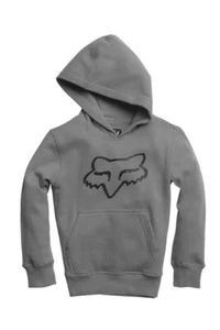 FOX YOUTH LEGACY PULLOVER FLEECE HEATHER GREY YL - Picture 1 of 2