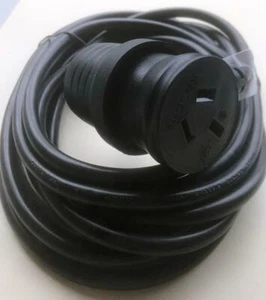 5 Metre Power Extension Lead 1mm Cord Cable Wire Piggy Back Black 5M Piggyback - Picture 1 of 10