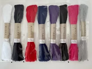 Olympus 100% Cotton Sashiko Sewing Thread~8 Skein Set/22 yds ea.~Mixed Colors - Picture 1 of 4