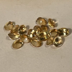 17 ca. 4mmx7mm lose ovale geschliffene facettierte Citrin Stein gelb Geburtsstein Form - Bild 1 von 3