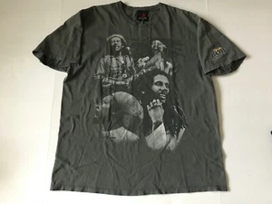 Authentic Zion Rootswear Bob Marley Graphic Shirt Distressed Collar - Picture 1 of 4