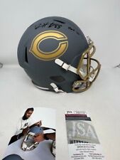 Devin Hester Chicago Bears Signed Autograph SLATE Speed Full Size Helmet JSA Wit
